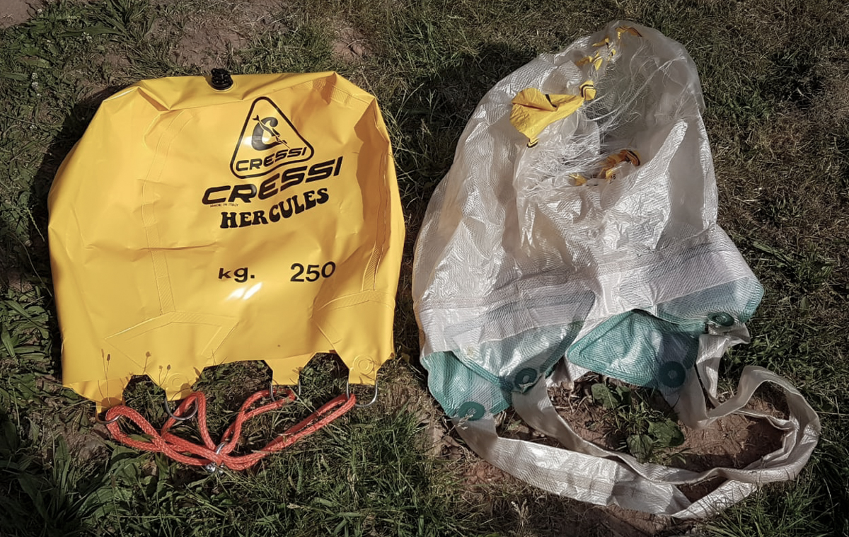 Neuer und alter Hebesack